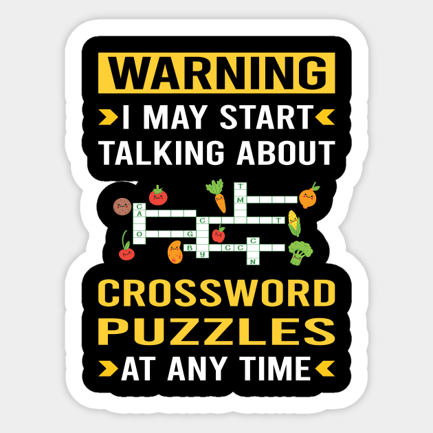 Warning Crossword Puzzles Sticker by Good Day